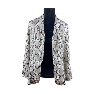 SHEIN Animal Print Open Cardigan Sweater Long Sleeve Women's Size Medium